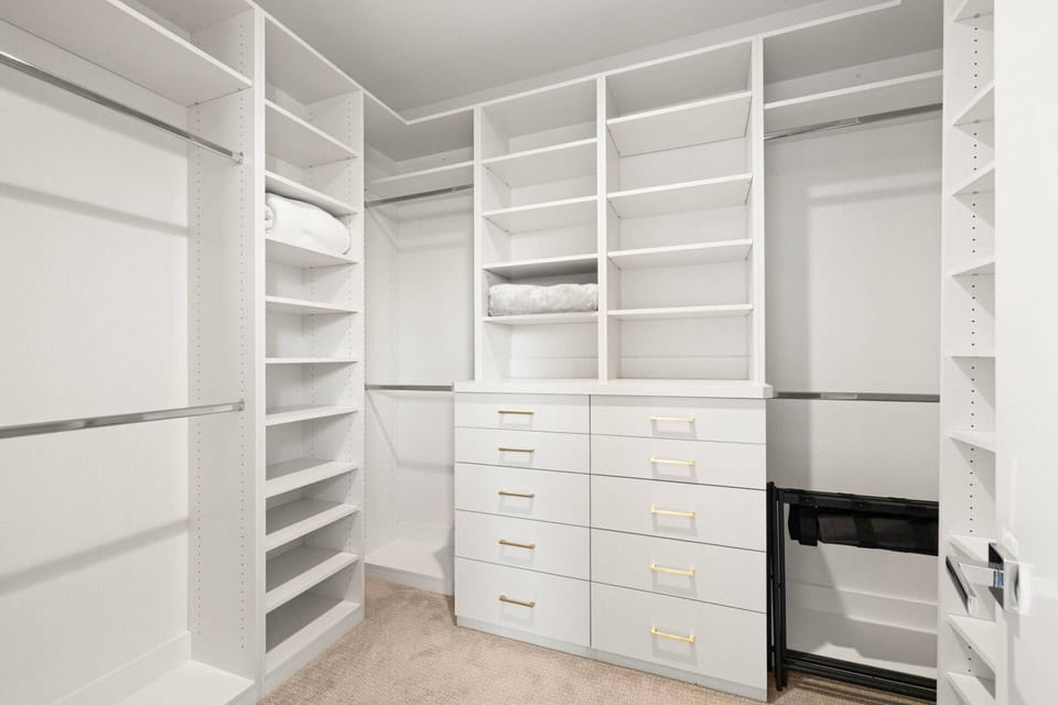 Enough shelf space to justify bringing your entire "just in case" wardrobe