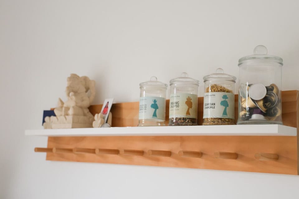 Selection of local teas and coffee pods