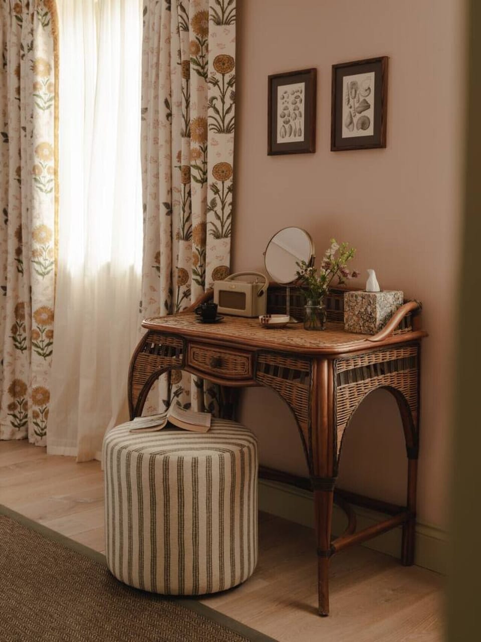 Dressing table with Roberts Bluetooth radio speaker and carefully considered finishing touches