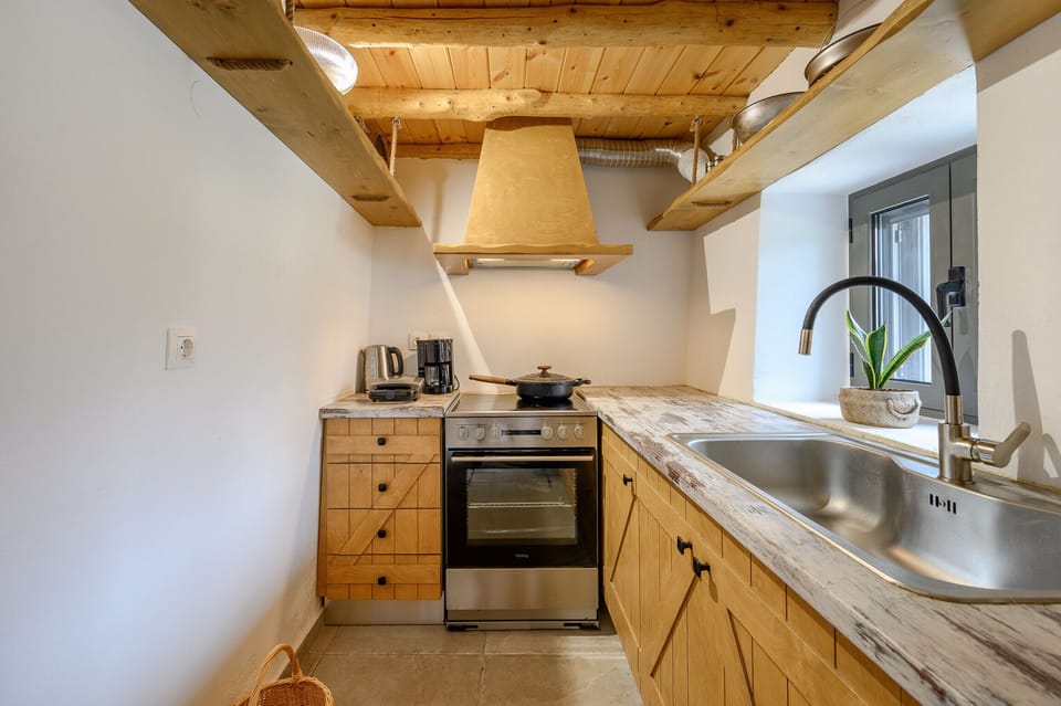 House, 1 Bedroom, Private Pool | Private kitchen | Coffee/tea maker, highchair