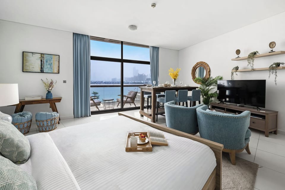 Luxury Studio, Balcony, Beach View | In-room safe, blackout drapes, iron/ironing board, free WiFi