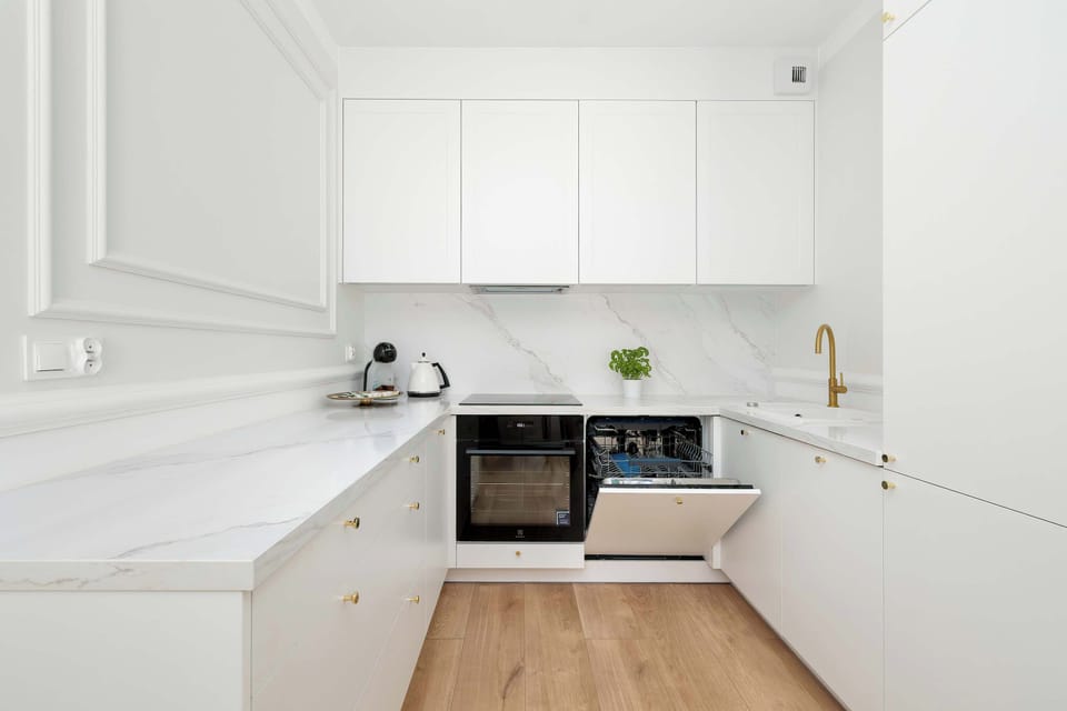 Functional interiors with high-quality household appliances.