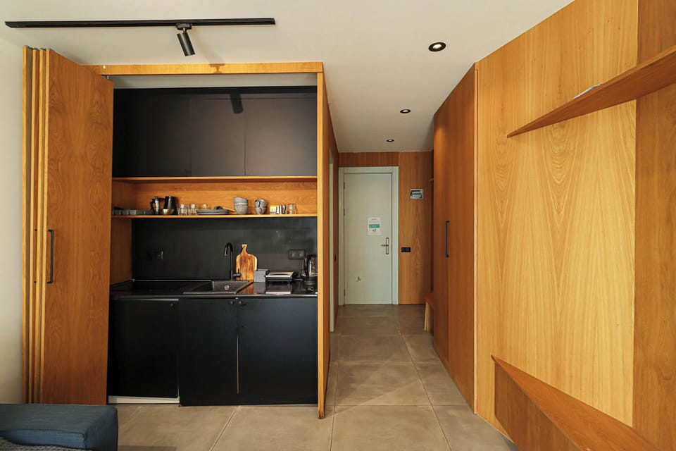 There is a lot of room to store your belongings.