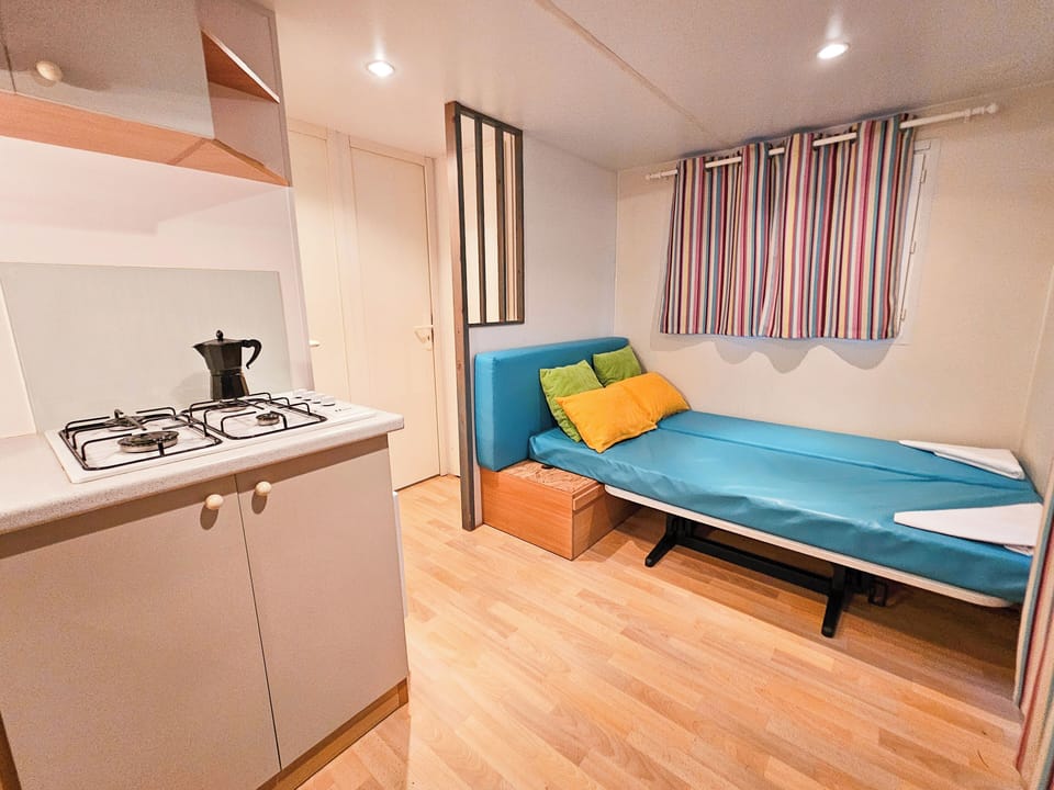 Comfort Cabin, Mountain View | Living area | TV