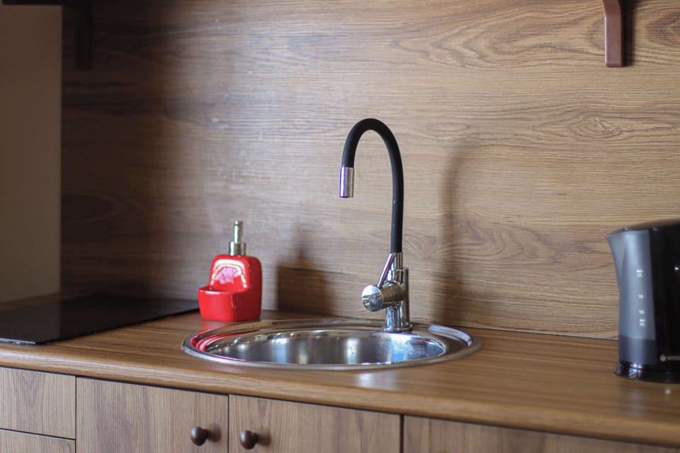 Bright dishes and cookware bring a fun vibe to your cooking corner.