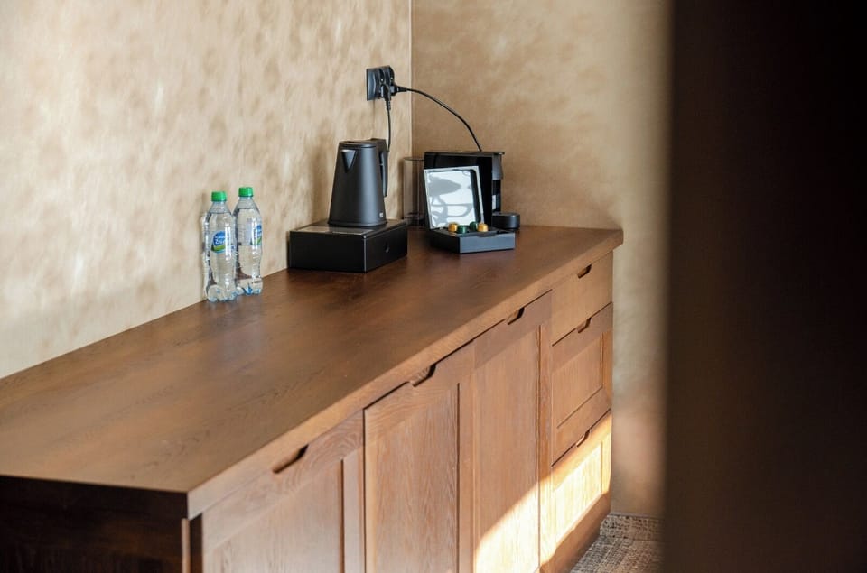 Desk, blackout drapes, iron/ironing board, free WiFi