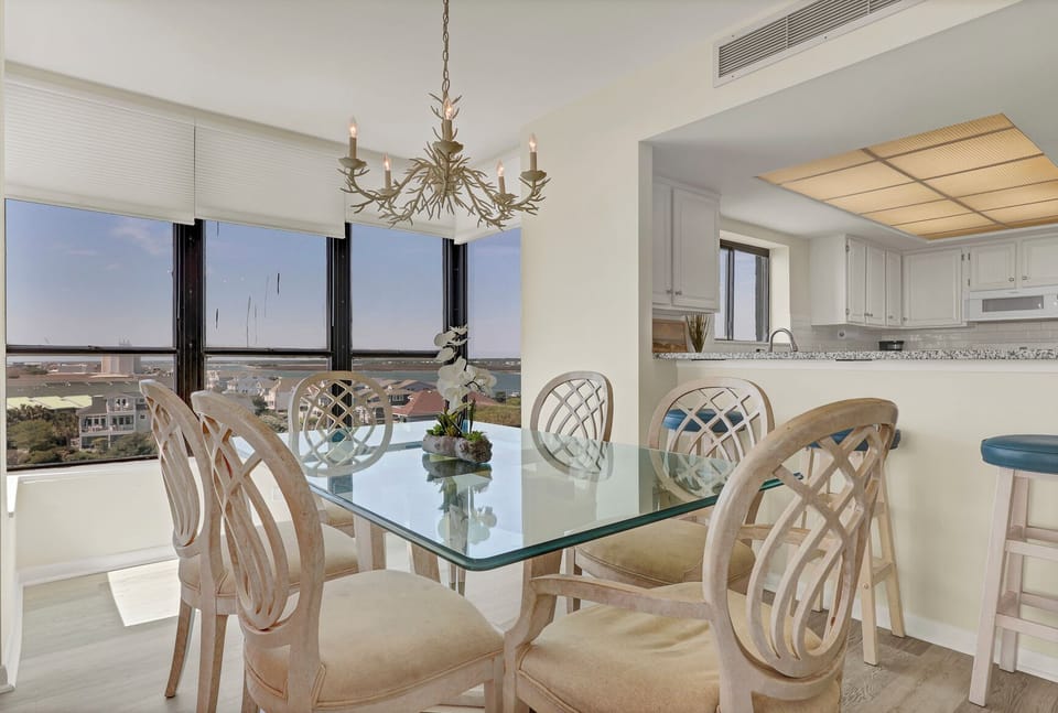 Dining room with ocean views
