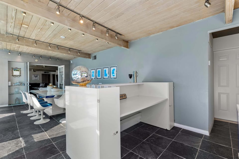 Adjacent bar for easy entertaining