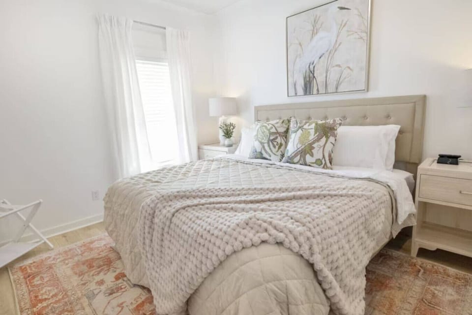 Comfortable king bedroom for a relaxing coastal getaway