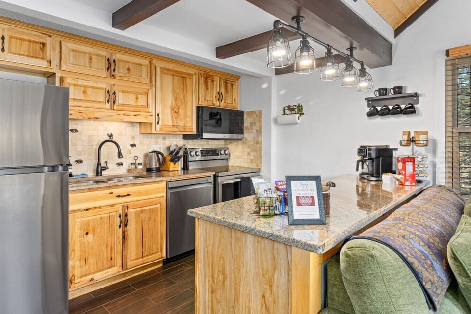 Fully stocked kitchen! Enjoy local coffee provided by us!