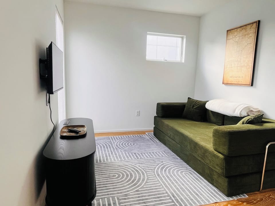 Loft can be used as an extra sleeping area.  Couch turns into a queen bed.