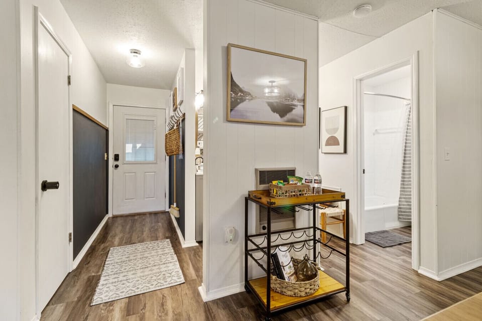 Door to the fenced backyard