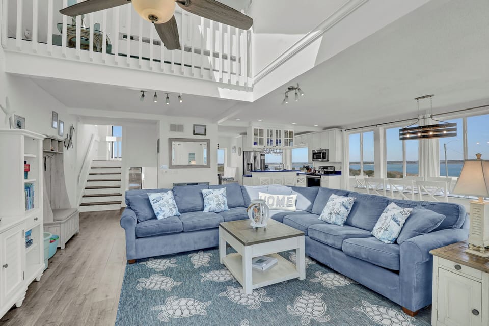 Main level has living room, kitchen, dining room, breakfast nook and full bath