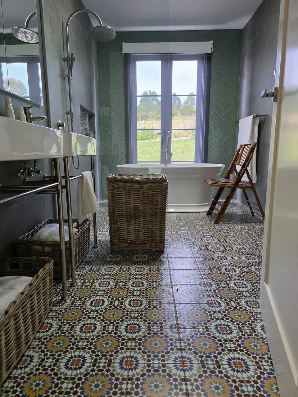 Privacy blinds in all bathrooms & block out blinds for night time.