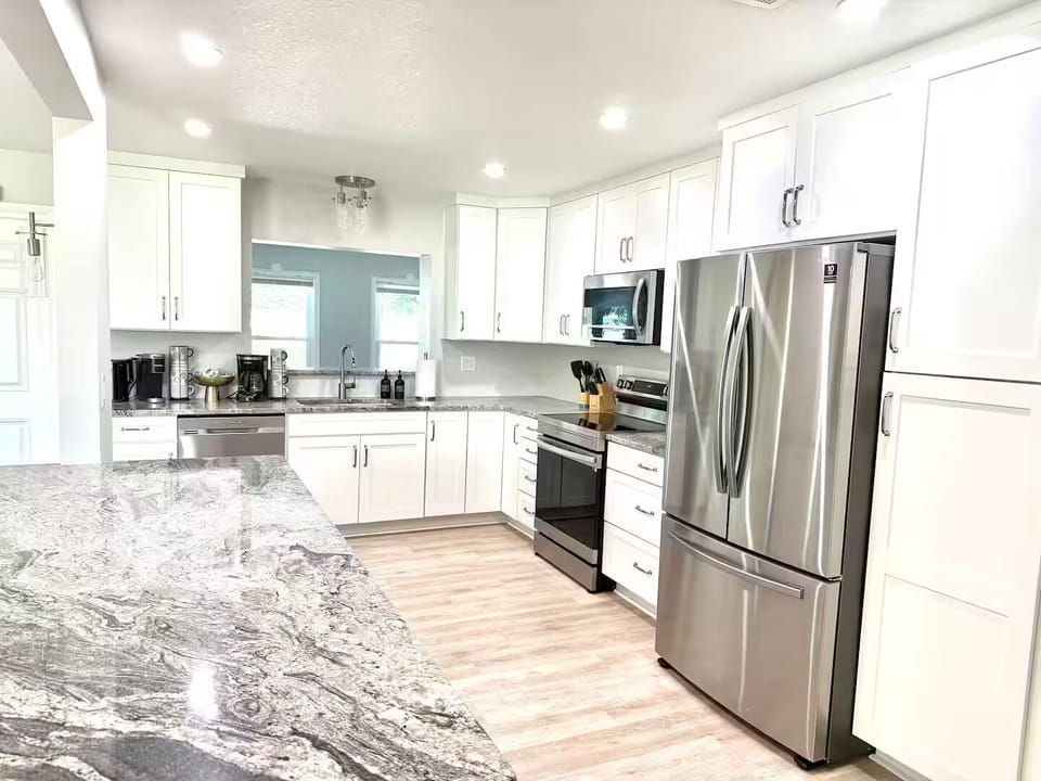 Fully stocked kitchen