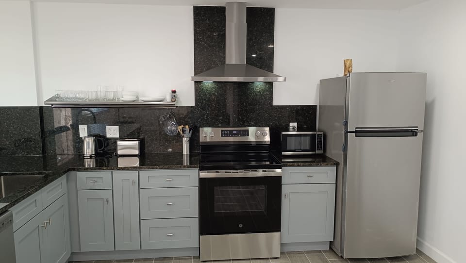 Brand new stainless steel kitchen appliances