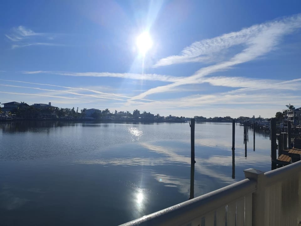The public dock across the street offers intercoastal views. Perfect for fishing