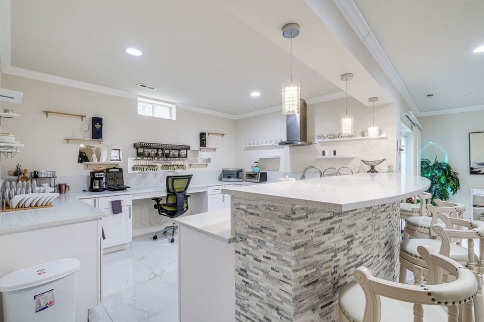 Single-Story Apartment | Foosball Table | Laptop-Friendly Workspace