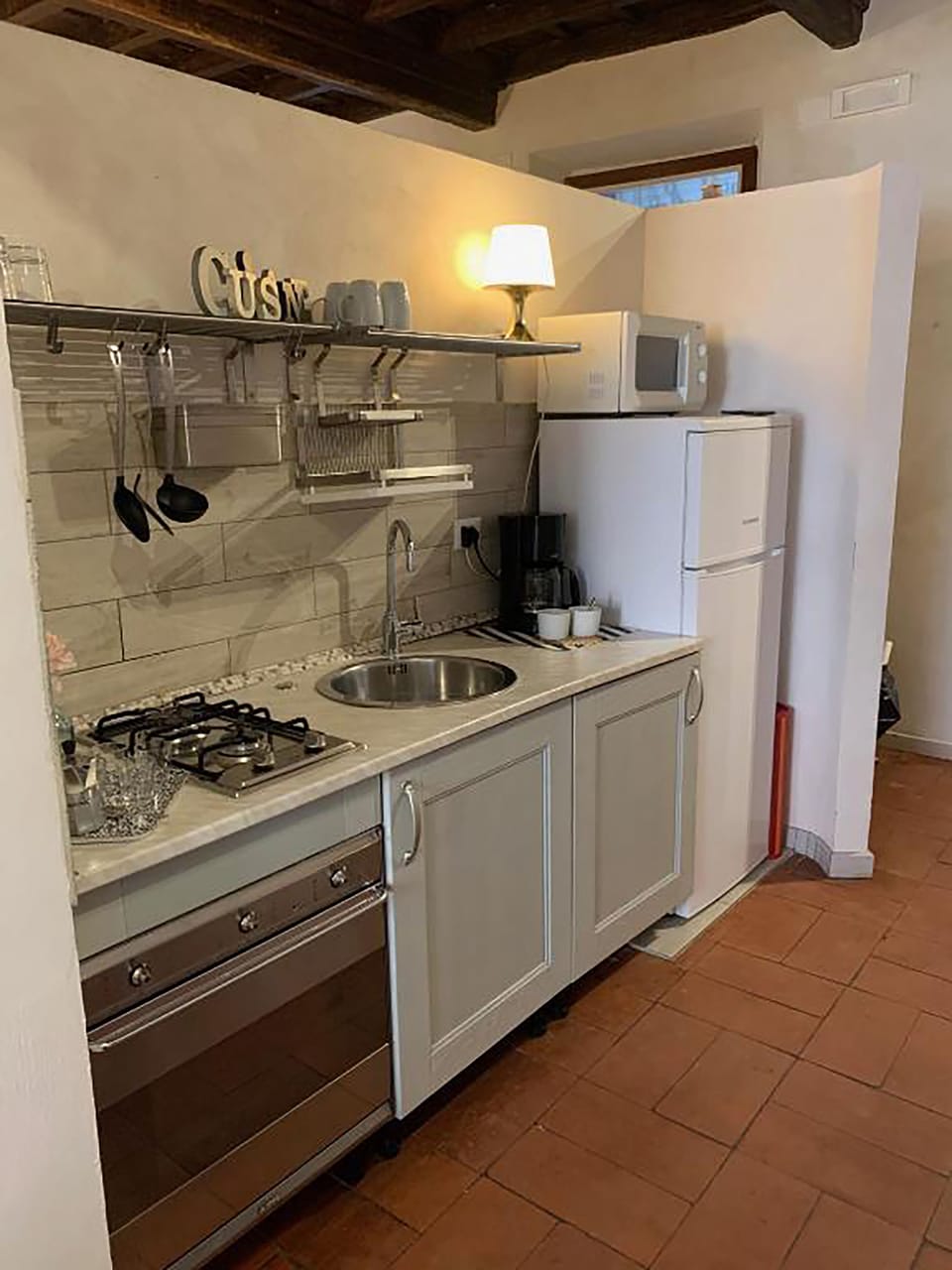 Apartment (1 Bedroom) | Private kitchen | Microwave, espresso maker, electric kettle