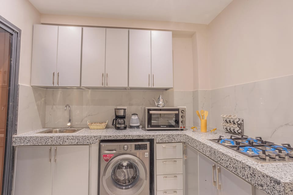 Standard Apartment, Balcony, Garden View | Private kitchen