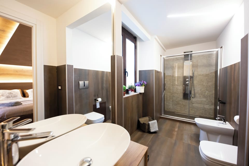 Deluxe Room | Bathroom | Shower, hair dryer, bathrobes, bidet