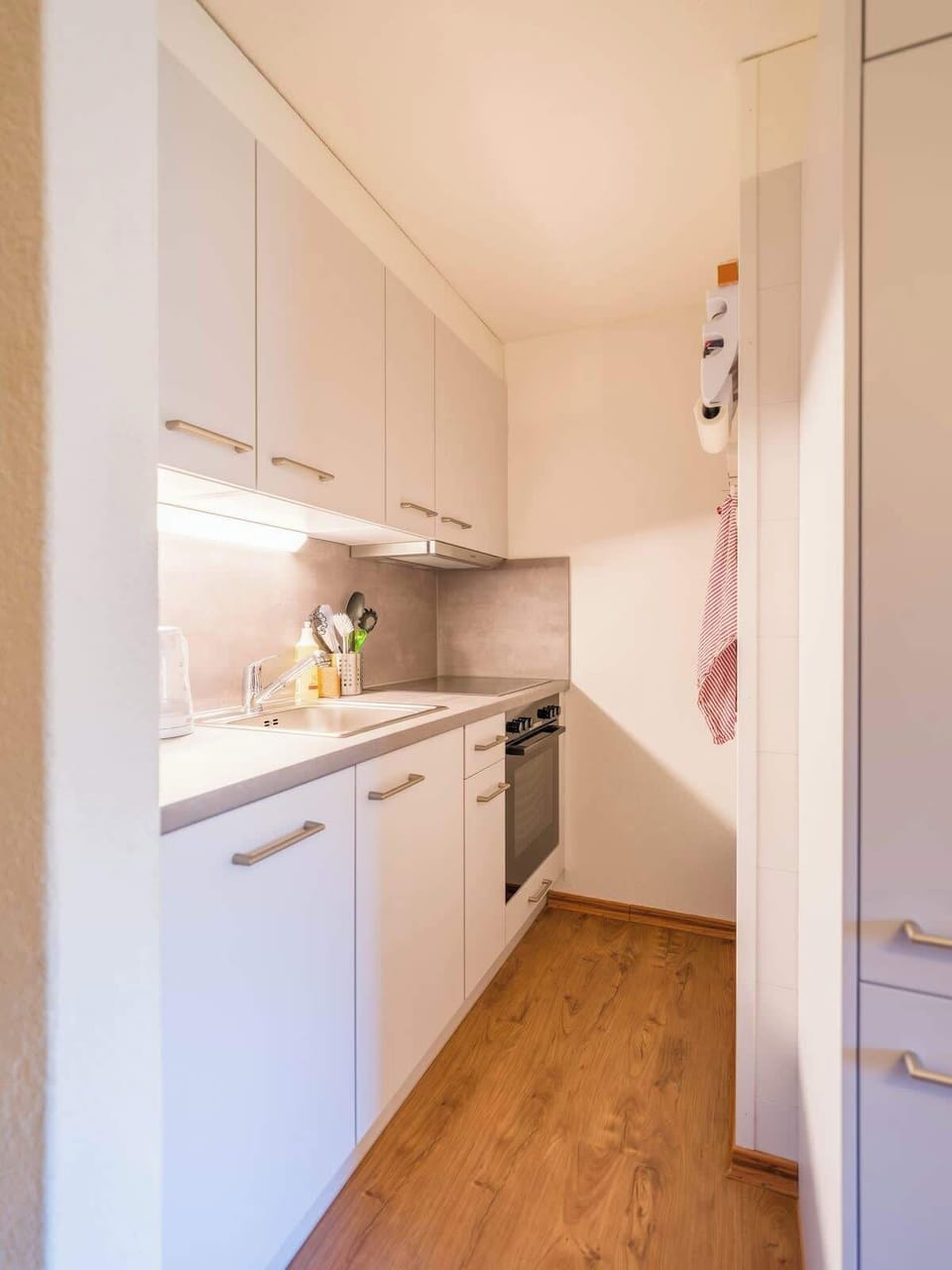 Compact kitchen with essential appliances