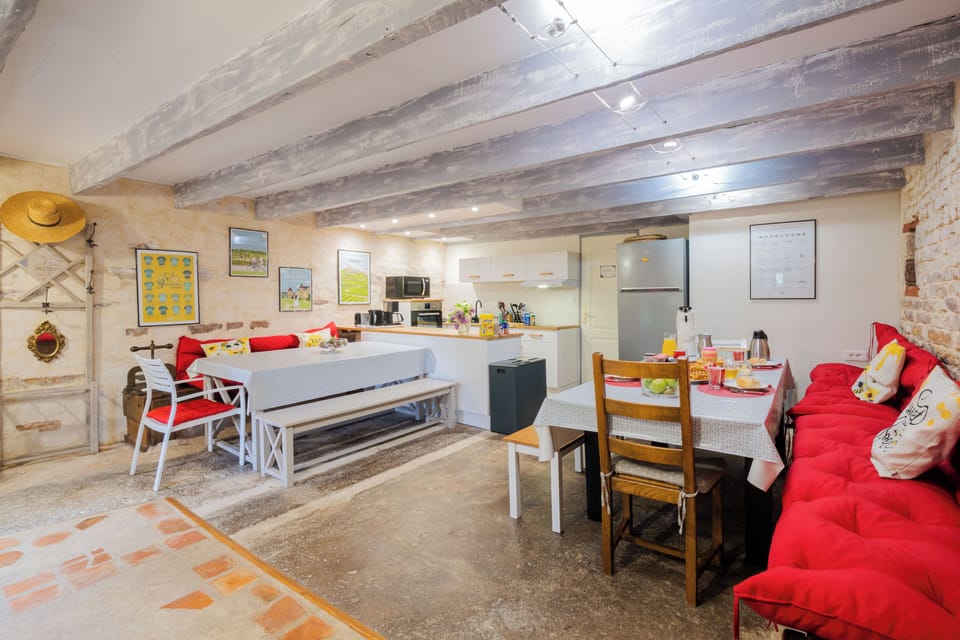 Shared fridge, microwave, highchair