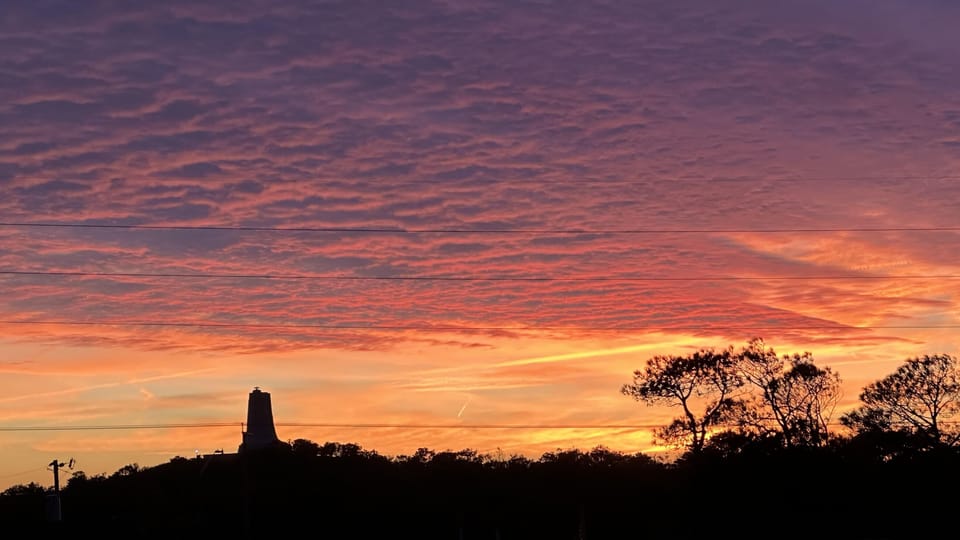Sunset view of the Wright Memorial (unedited and taken with iPhone!)