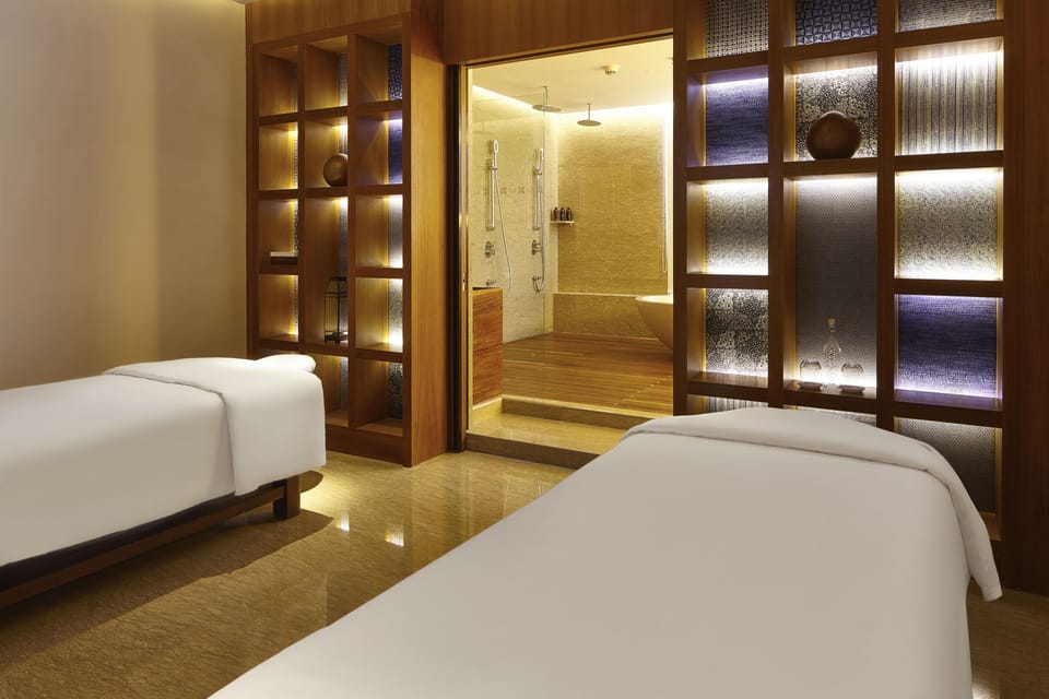 Hot tub, body treatments, aromatherapy, hot stone massages, body wraps