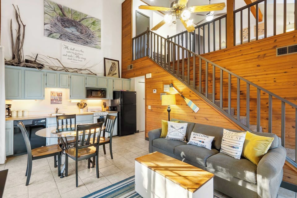 Curl up in the inviting living room & enjoy a movie night at home​