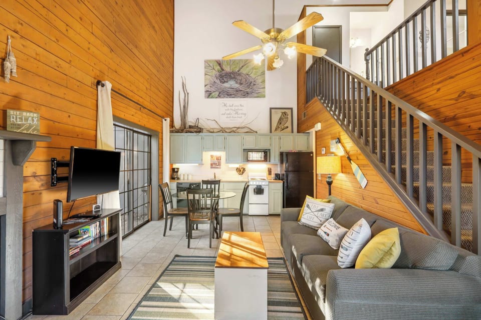 Curl up in the inviting living room & enjoy a movie night at home​