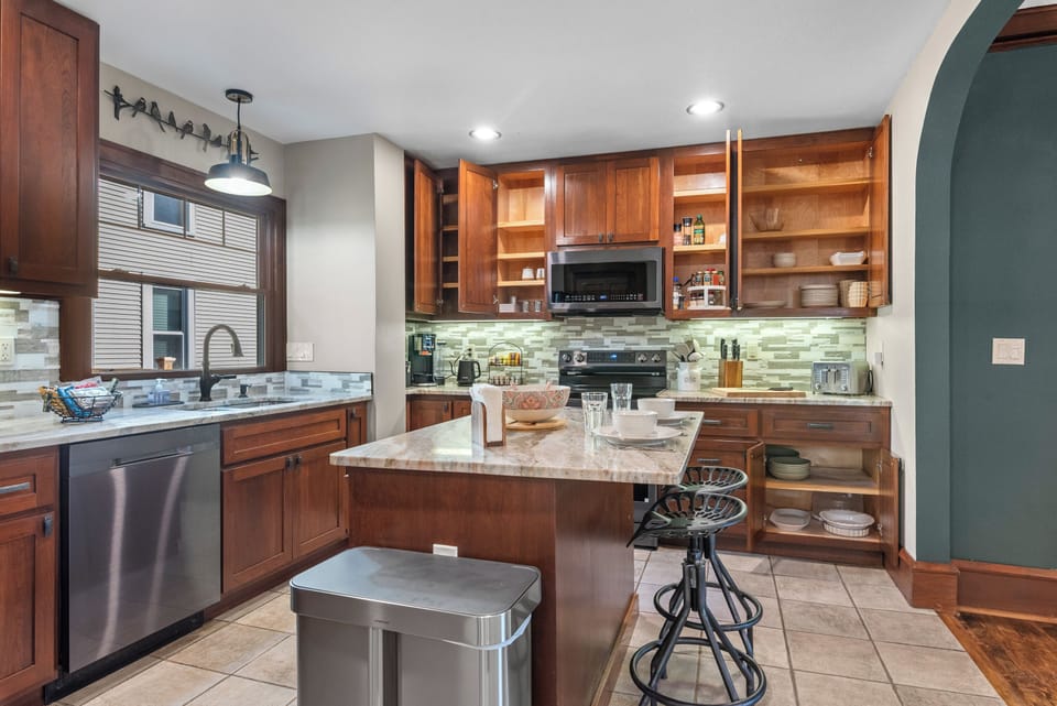 Fully stocked kitchen ready for home-cooked meals & gatherings.