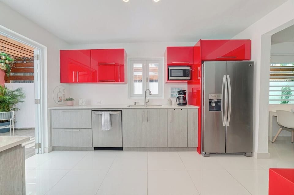 Enjoy a spacious, fully stocked kitchen.