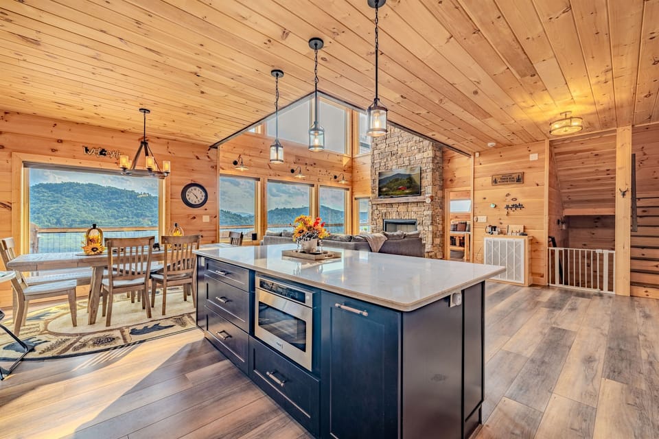 This home's design is all about bringing people together. The open floor plan seamlessly connects the kitchen, dining, and living room, creating a perfect space for entertaining and making memories.