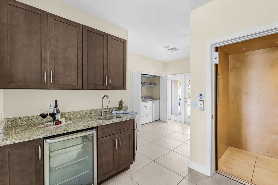 Wet bar on first floor