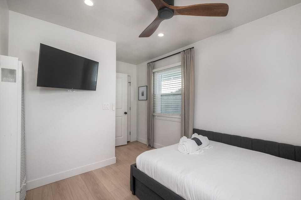Peaceful guest bedroom perfect for a restful stay.