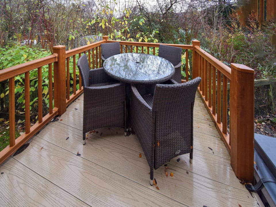 Sitting-out-area | Bluebird Lodge 2, Water Yeat, Cumbria