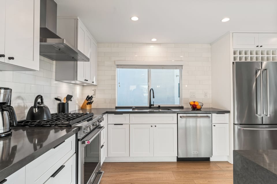 Kitchen with modern appliances.