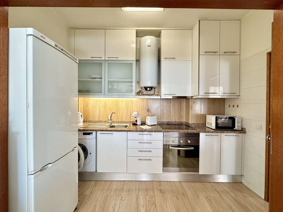 Microwave, oven, coffee/tea maker, toaster