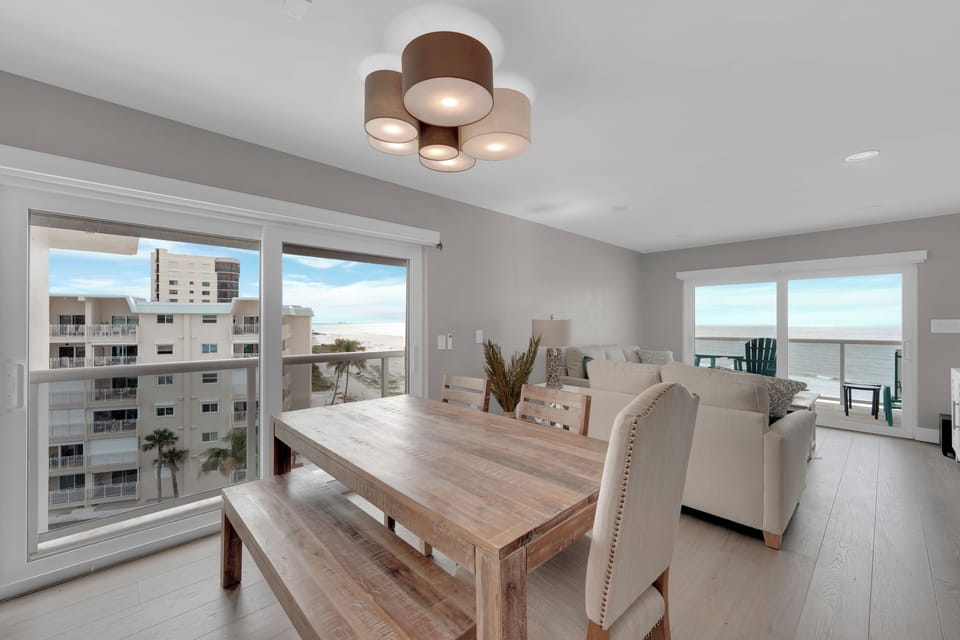 Natural light floods the condo