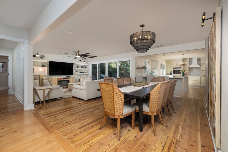 Enter Easy Breezy to your open concept living and dining areas