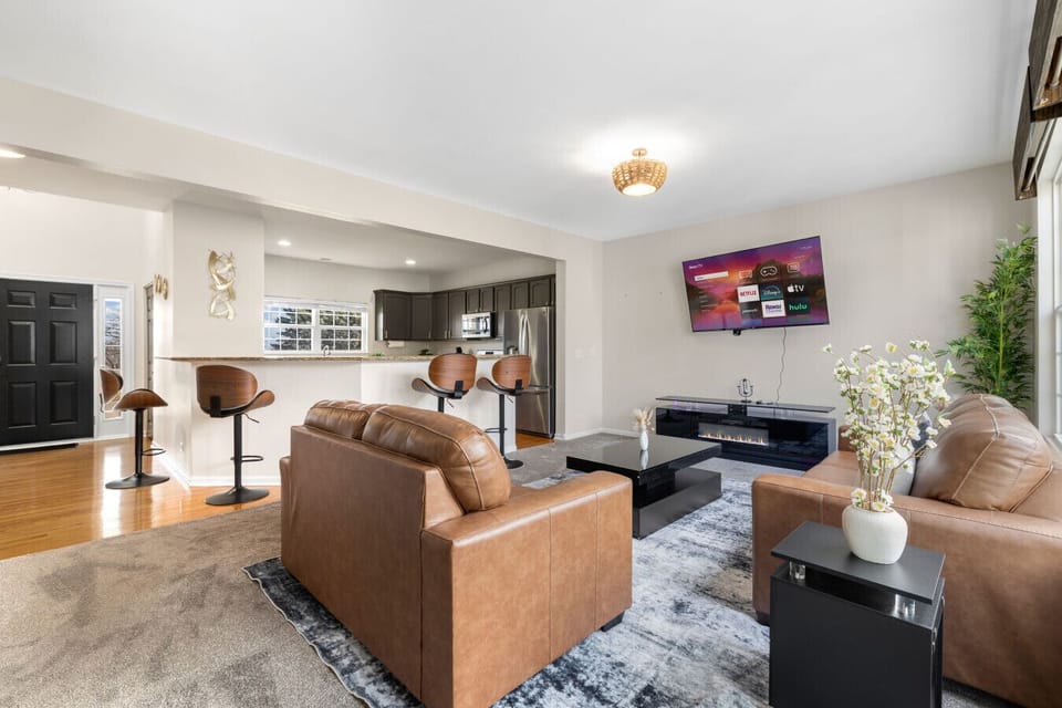 Open living and kitchen area designed for easy meal preparation