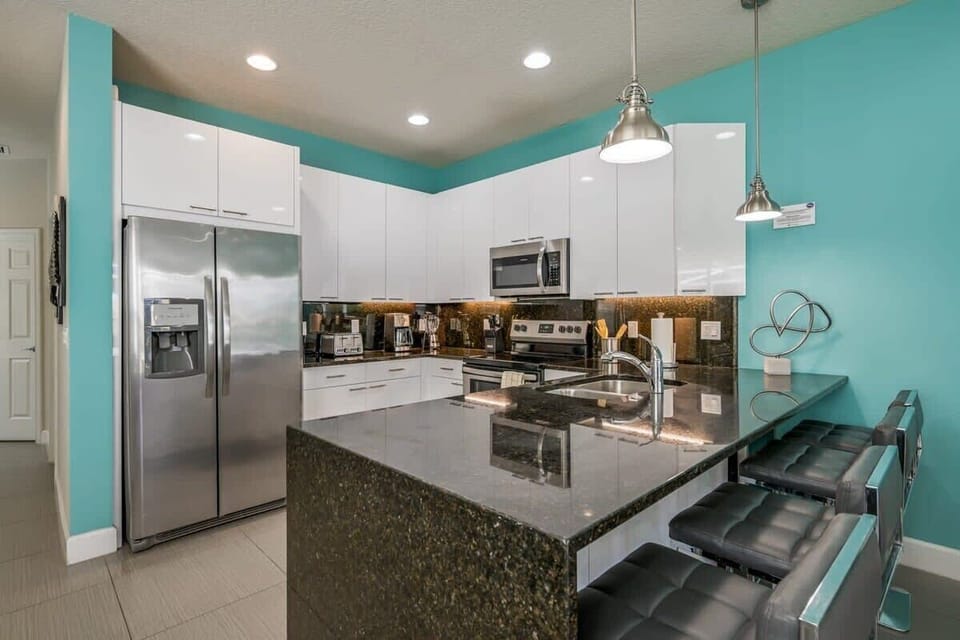Villa (3 Bedrooms) | Private kitchen | Microwave, oven, highchair, blender