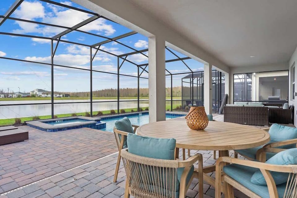 Outdoor banquet area