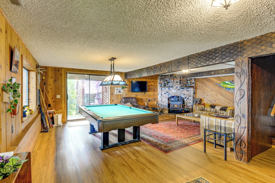 Family Room | Wood-Burning Stove | Lower Level