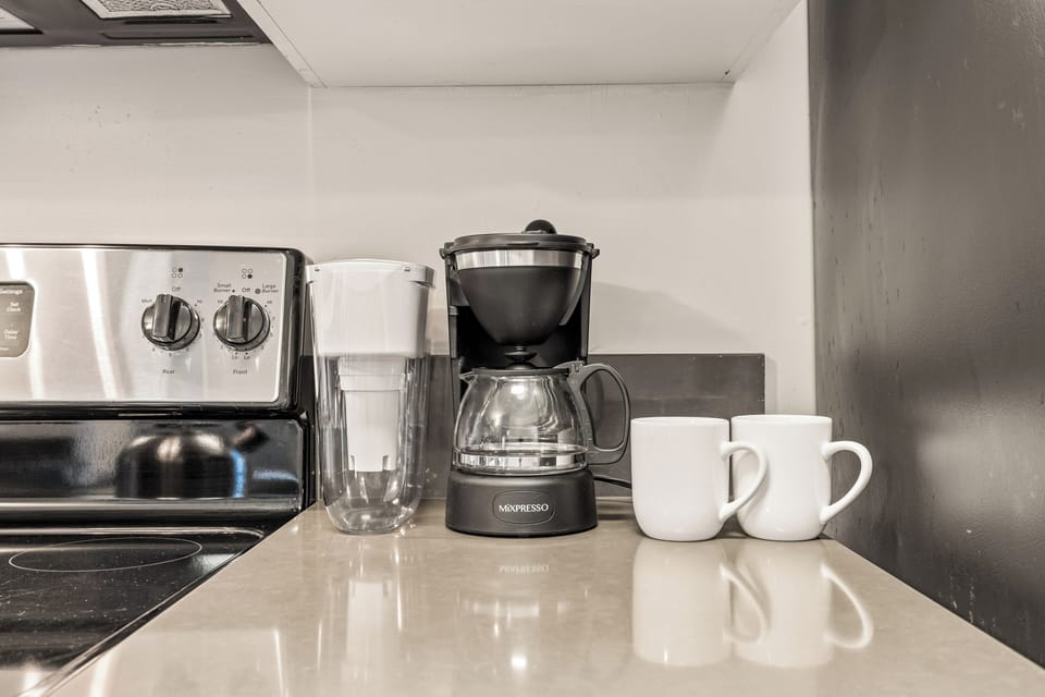 Brew fresh coffee anytime with our convenient in-unit coffee maker.