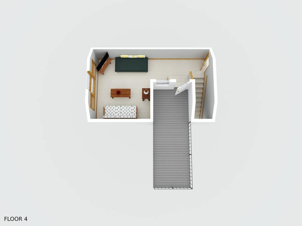 The fourth floor includes a cozy den space & access to the rooftop deck​