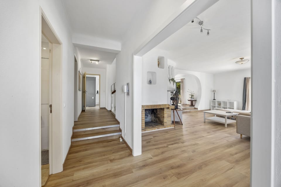 open plan lounge and hall area