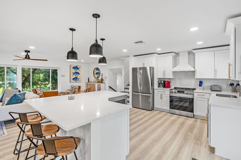 Sleek & modern open layout kitchen