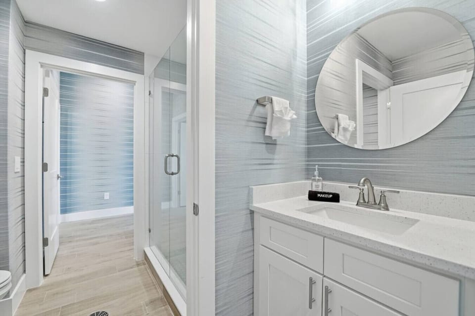 Bright vanity to get ready with ease.